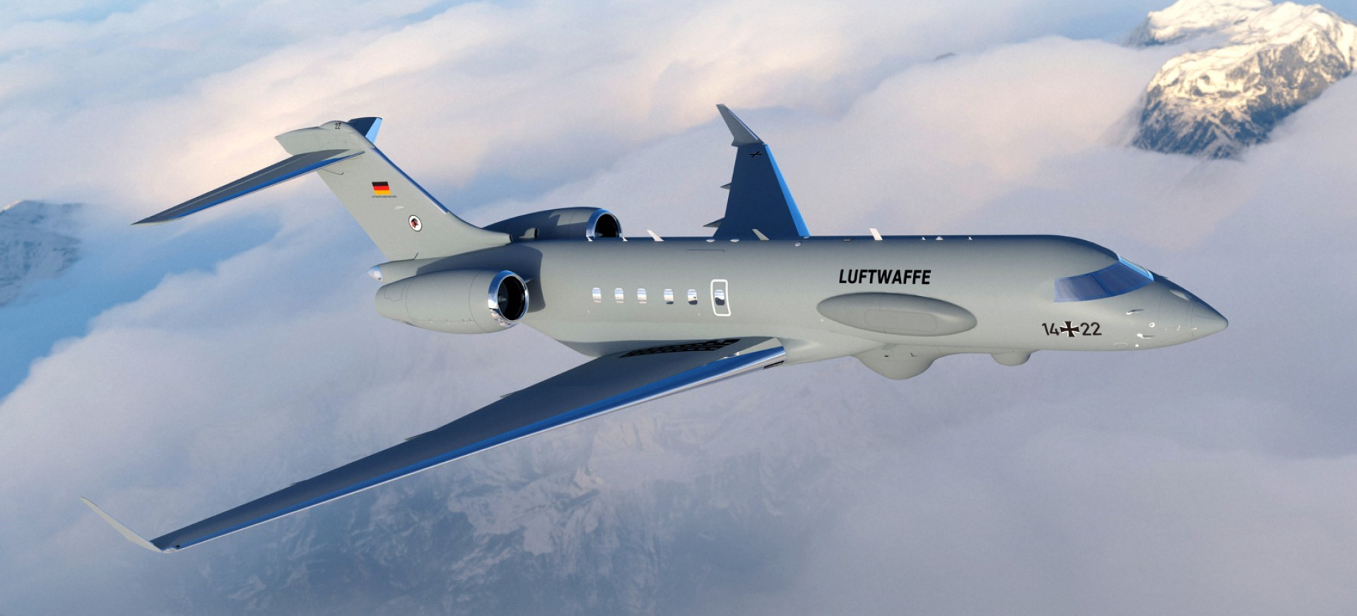 Bombardier Global 6500 flying